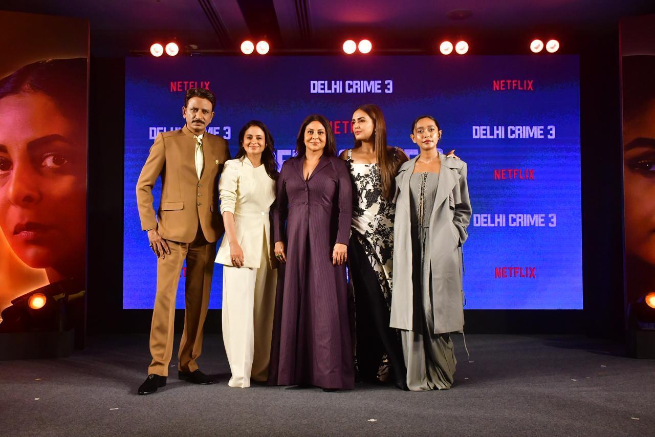 The team of Delhi Crime 3 came together to launch the trailer of their web series ahead of its November 13 release